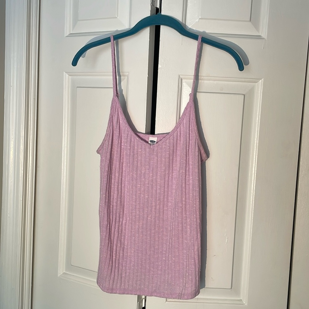 Violet crop spaghetti strap tank
